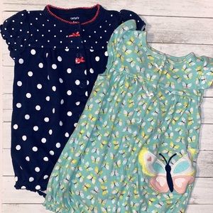 Bundle of 2 Carter’s Baby Girl Rompers
